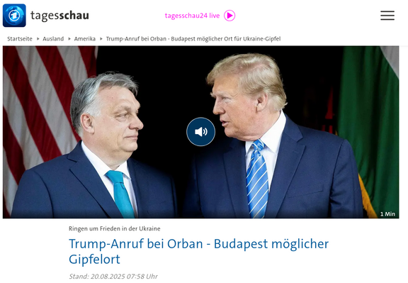 Screenshot des Artikels
https://www.tagesschau.de/ausland/amerika/trump-orban-krieg-ukraine-100.html