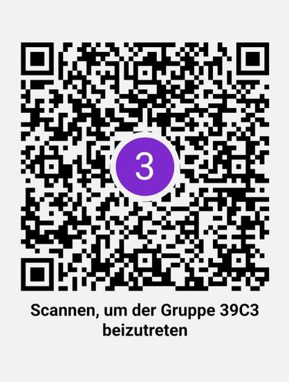 QR-Code, um der Gruppe beizutreten.